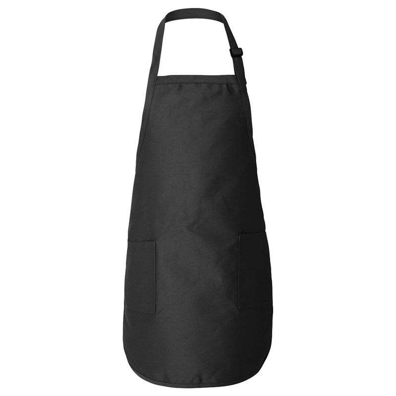 Black Full-Length Apron with Pockets (Chef apron 55/45 cotton/polyester)