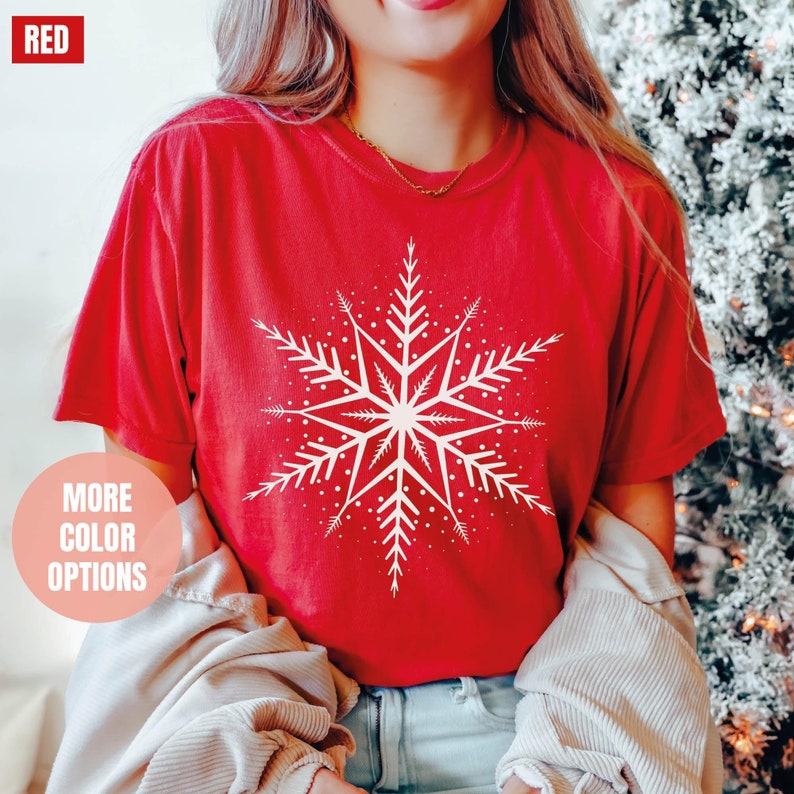 Snowflakes Comfort Colors T-Shirt (S-M-L-XL)