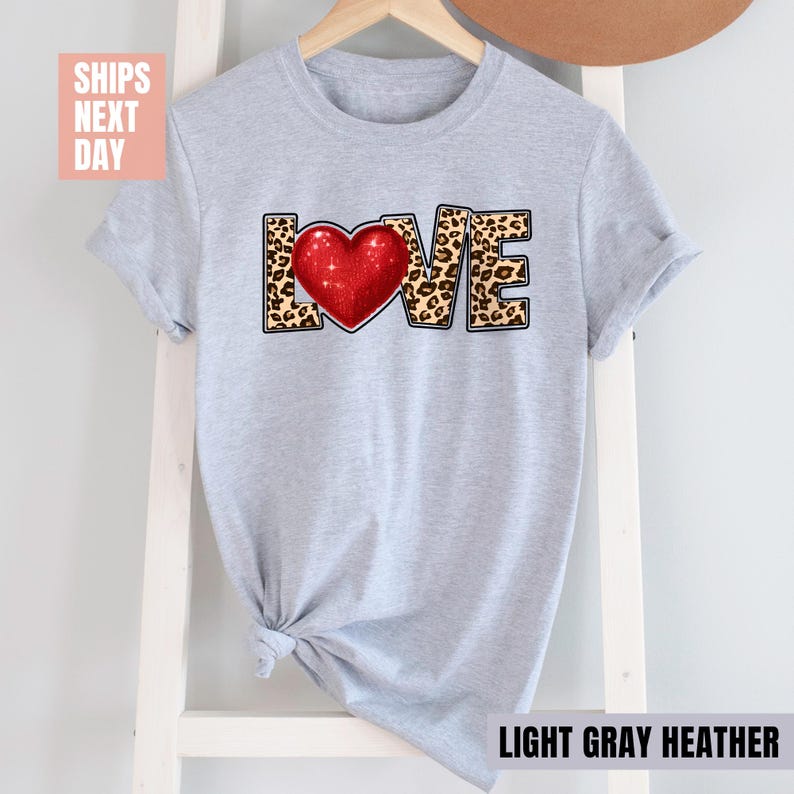 Leopard Love Valentines Day T-Shirt (2XL-3XL)