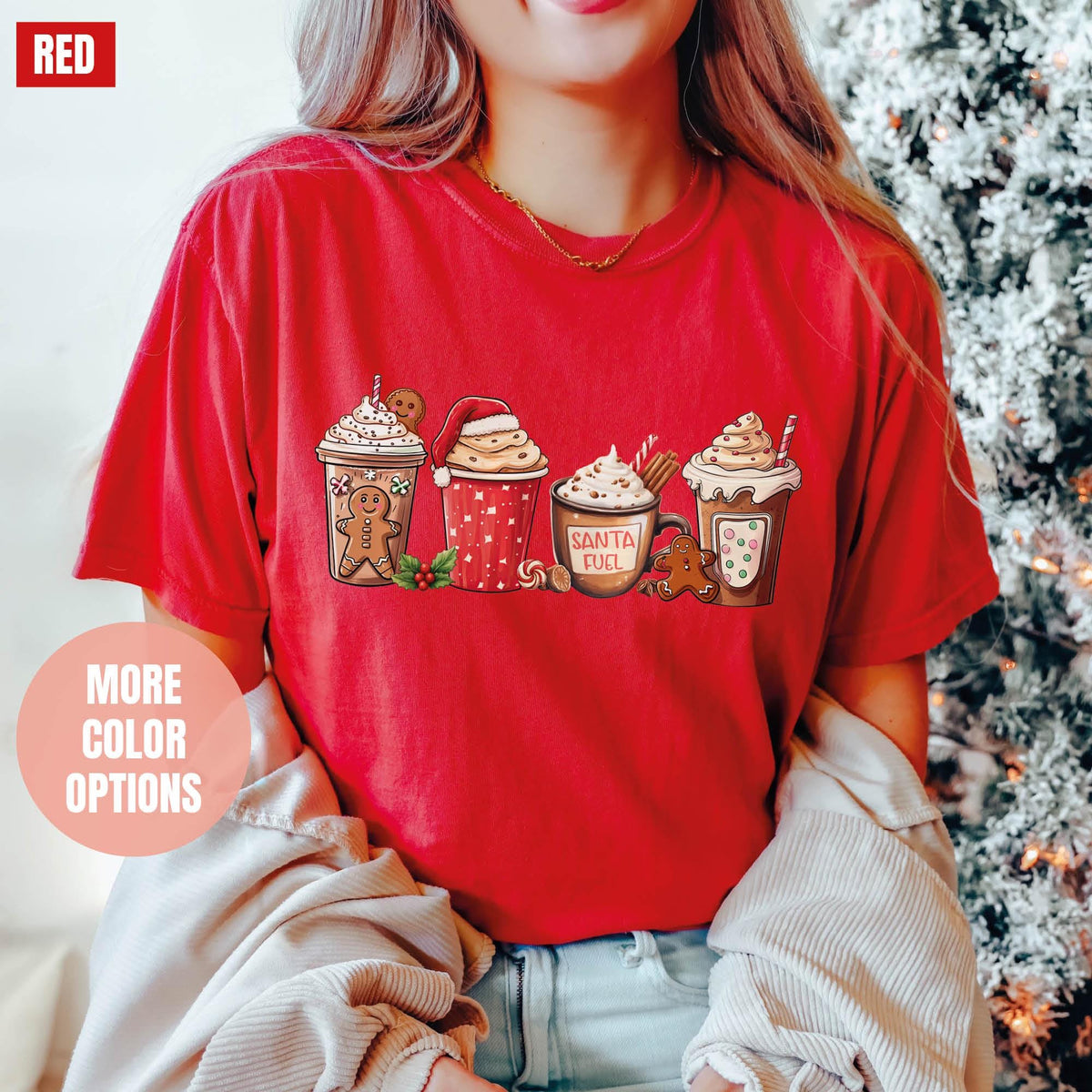 Gingerbread Christmas Coffee Shirt, Christmas Coffee Shirt, Comfort Colors®, Coffee Lover Gift, Women Holiday Shirt, Xmas Shirt, Latte Drink