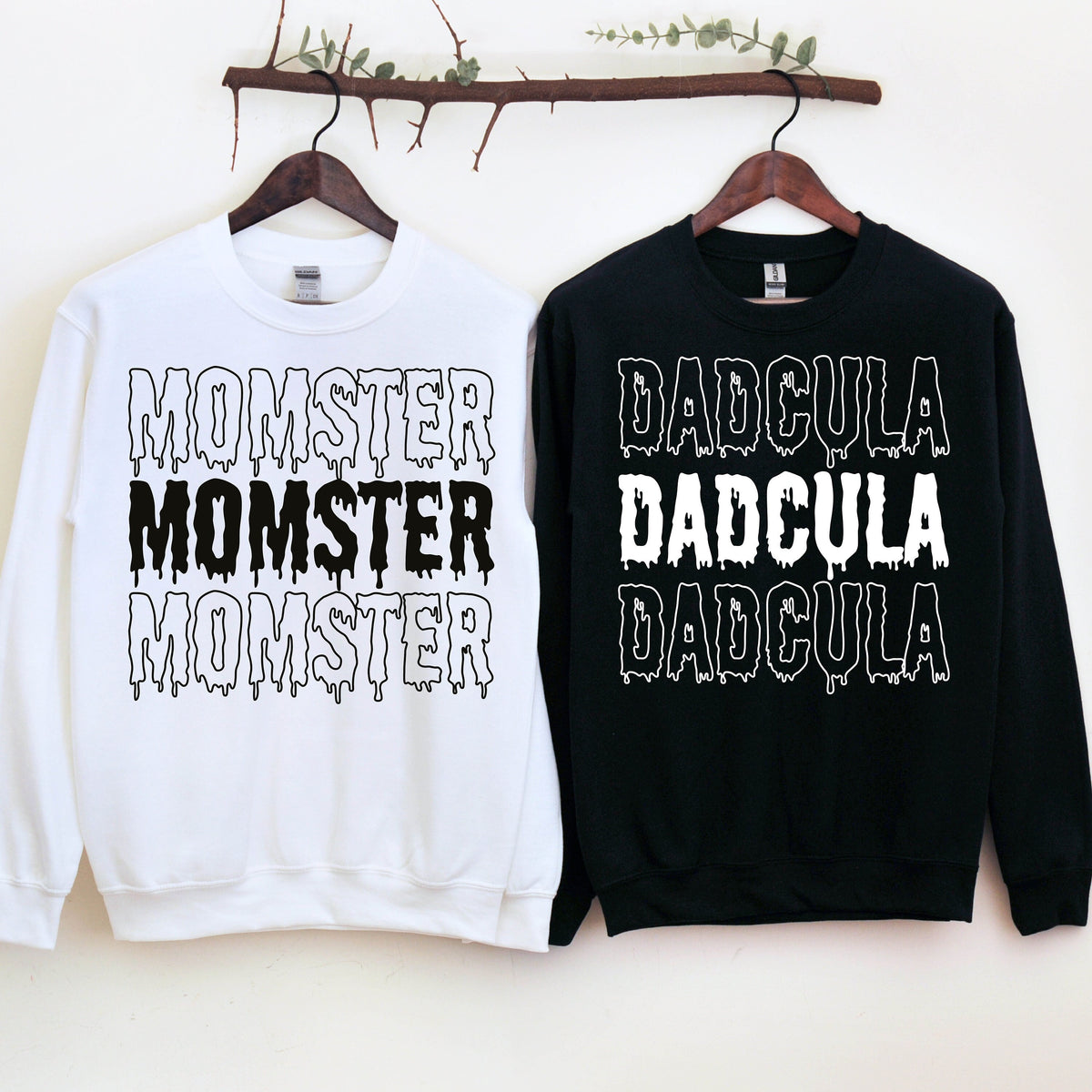 Momster And Dadcula Matching Halloween Sweatshirt, Couples Halloween Gift, Momster Sweatshirt, Dadcula Sweatshirt, Mom Halloween Sweatshirt