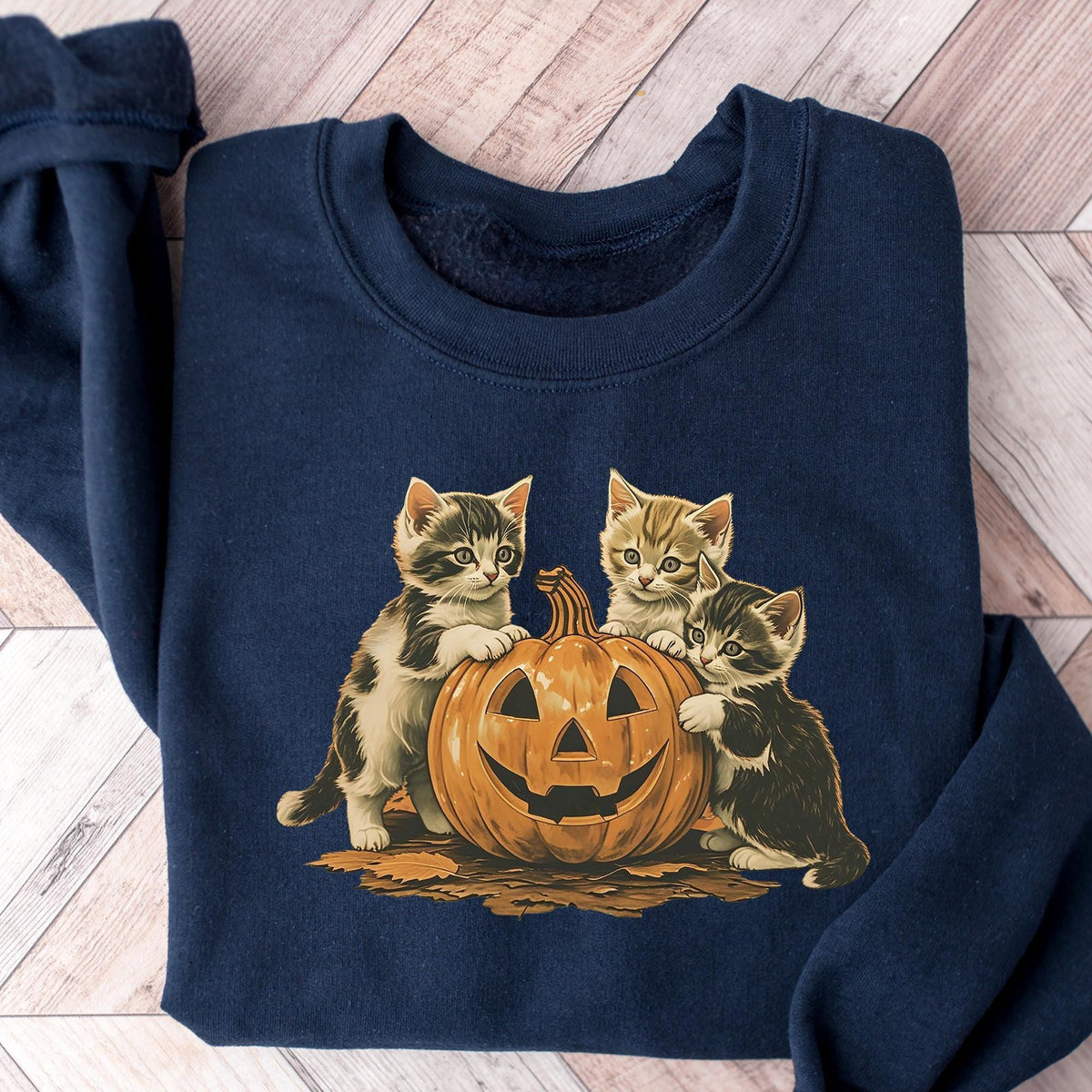 Vintage 90s Cat Halloween Sweatshirt, Retro Halloween Shirt, Spooky Season Tee, Pumpkin Shirt, Cat Lover Shirt, Spooky Season, Black Cat Tee