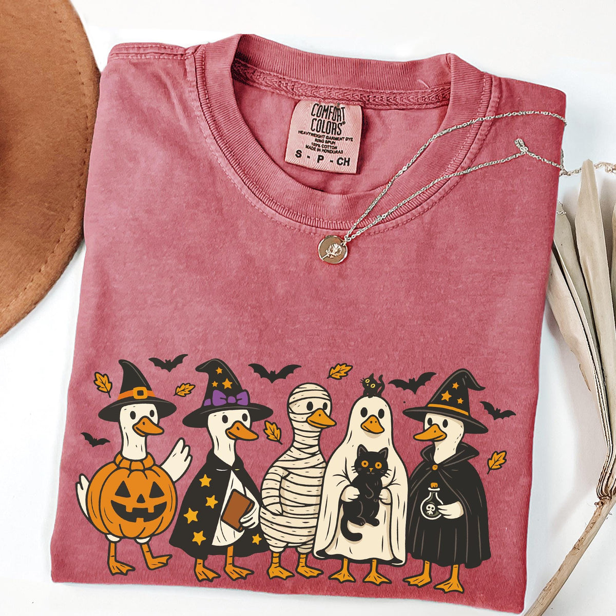 Comfort Colors Halloween Shirt, Goose Shirt, Halloween Ghost Shirt, Fall T-shirt, Spooky Shirt, Pumpkin Costume T-shirt, Silly Goose T-shirt