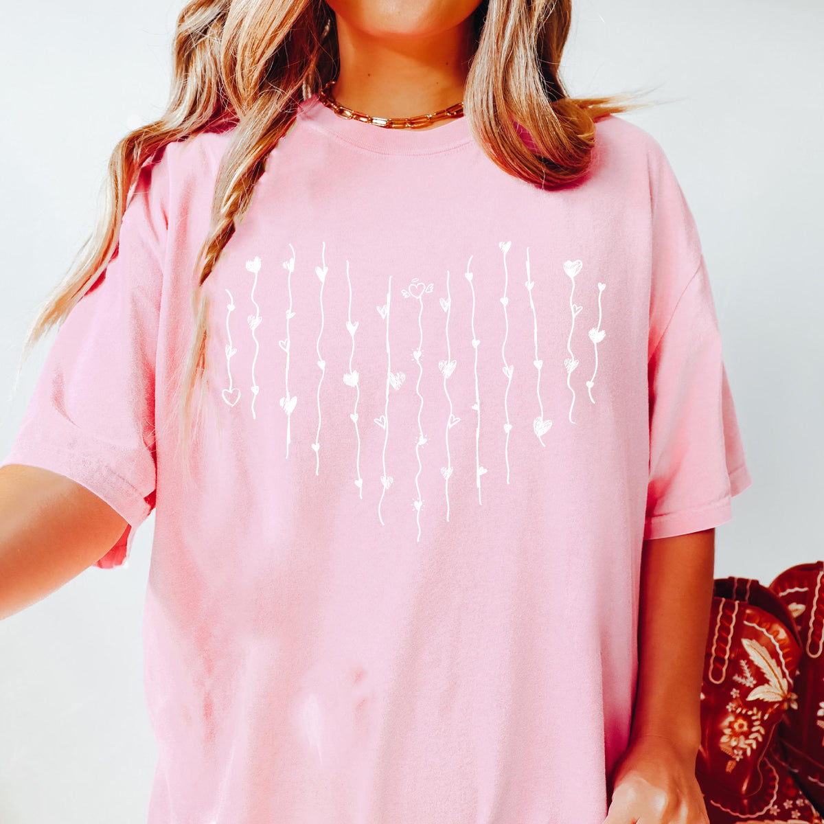 Comfort Colors® Hearts Shirt, Cute Heart Shirt, Love Valentines Day Shirt, Loved Ones Gifts, Cute Christmas Gift, Girls Valentines Day Shirt