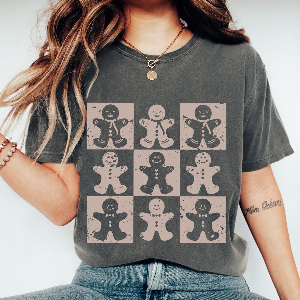 Comfort Colors® Gingerbread Shirt, Cute Christmas Shirt, Holiday Shirt, Winter Tee,Gift for Baker Christmas Top, Gingerbread Man shirt Women
