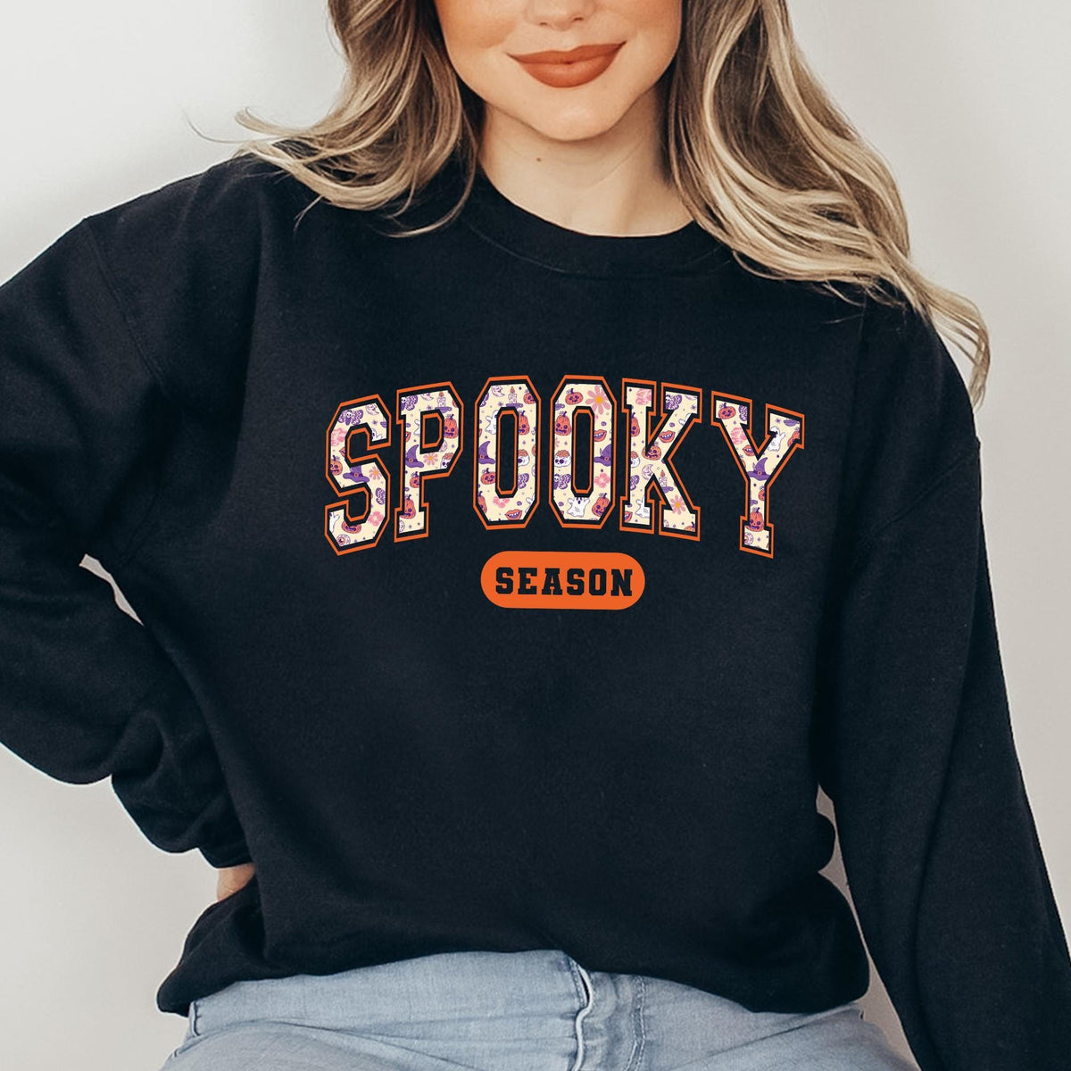 Cute Spooky Season Sweatshirt, Halloween Sweatshirt, Womens Halloween Sweatshirt, Cute Fall Sweater, Spooky Season Shirt, Gift For Halloween