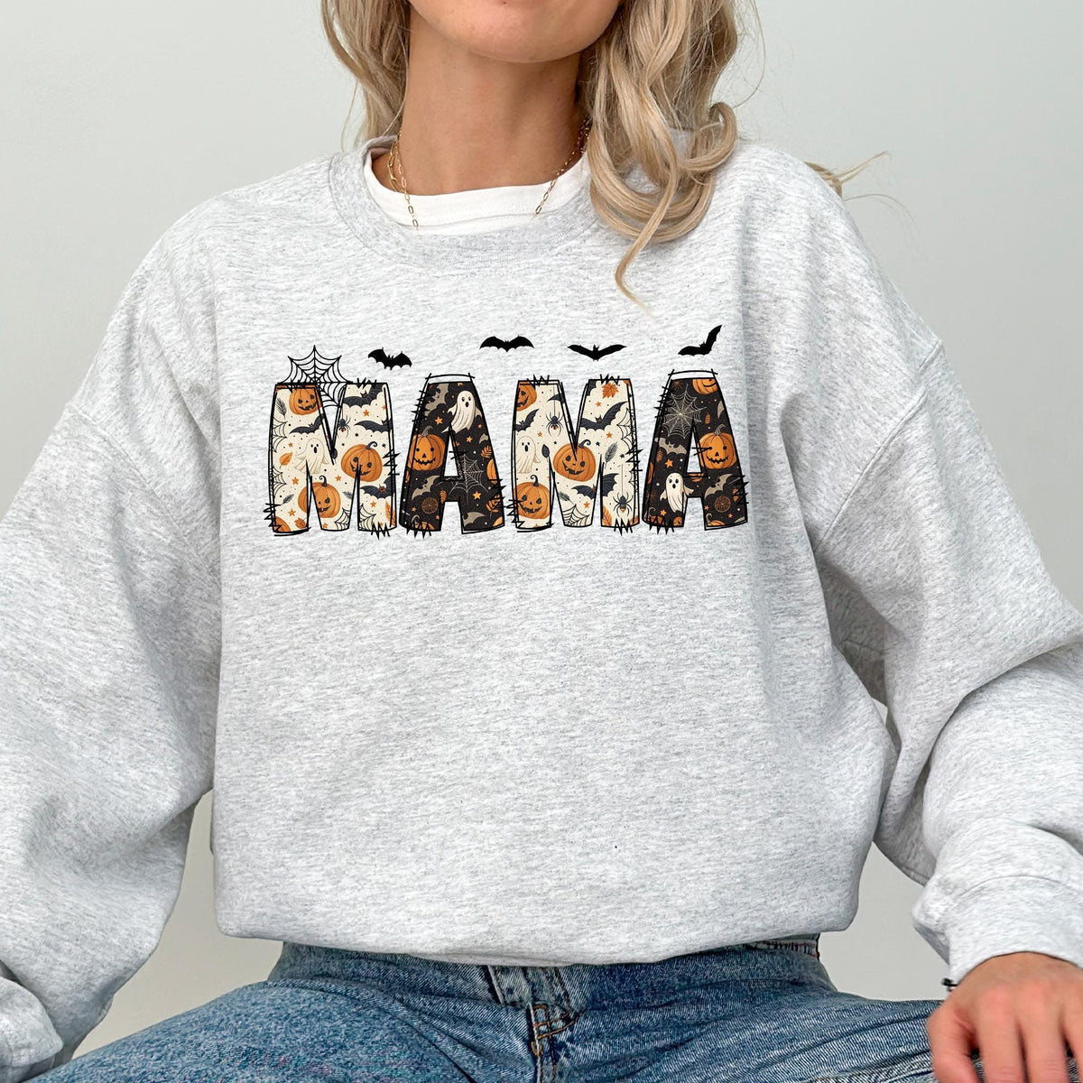 Halloween Mama Sweatshirt, Spooky Mama Shirt, Gift for Mom Shirts, Spooky Mama Sweatshirt, Halloween Shirts, Cool Mama Halloween Sweatshirts