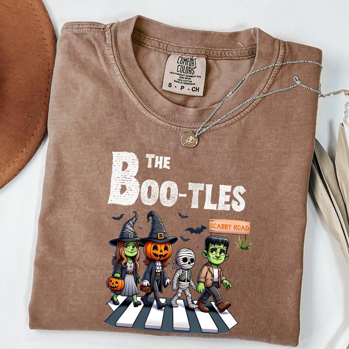 The Boo tles Parody Halloween Scabby Road Tshirt, Halloween Music Tee, Funny Halloween Shirt, Horror Shirts, Comfort Colors®, Music T-shirts