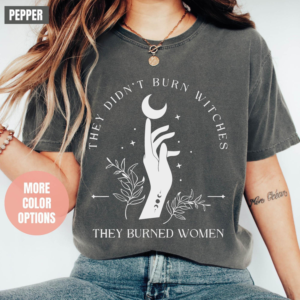 Comfort Colors® They Didn't Burn Witches They Burned Women Shirt, Feminist Witch Shirt, Bury the Patriarchy, Halloween Feminism, Pro Choice