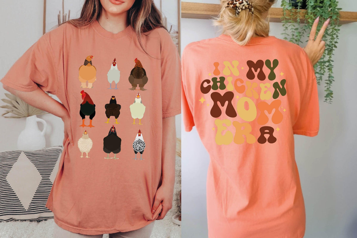 In My Chicken Mom Era Shirt, Funny Farm Gift, Comfort Colors®, Tonight We Fly Chicken Tee, Chicken Lady Tee, Thanksgiving Shirt, Farmer Tee