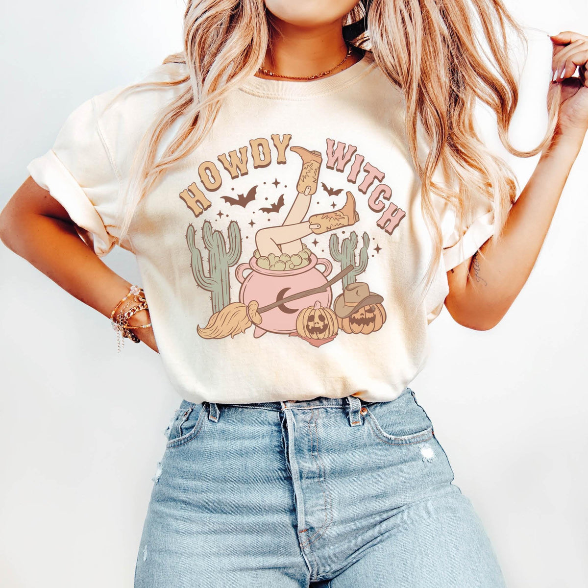 Howdy Witches, Cowgirl, Country, Western Halloween Shirt, Cowgirl T-Shirt, Comfort Colors®, Halloween Western Graphic Tee, Howdy Witch Shirt