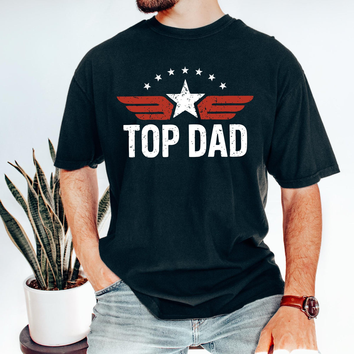 Top Dad T-Shirt, Top Dad T Shirt, Comfort Colors®Top Dad Shirt, Christmas Dad Gift from Daughter, Dad Gift from Son, Mens Shirt, Father Gift