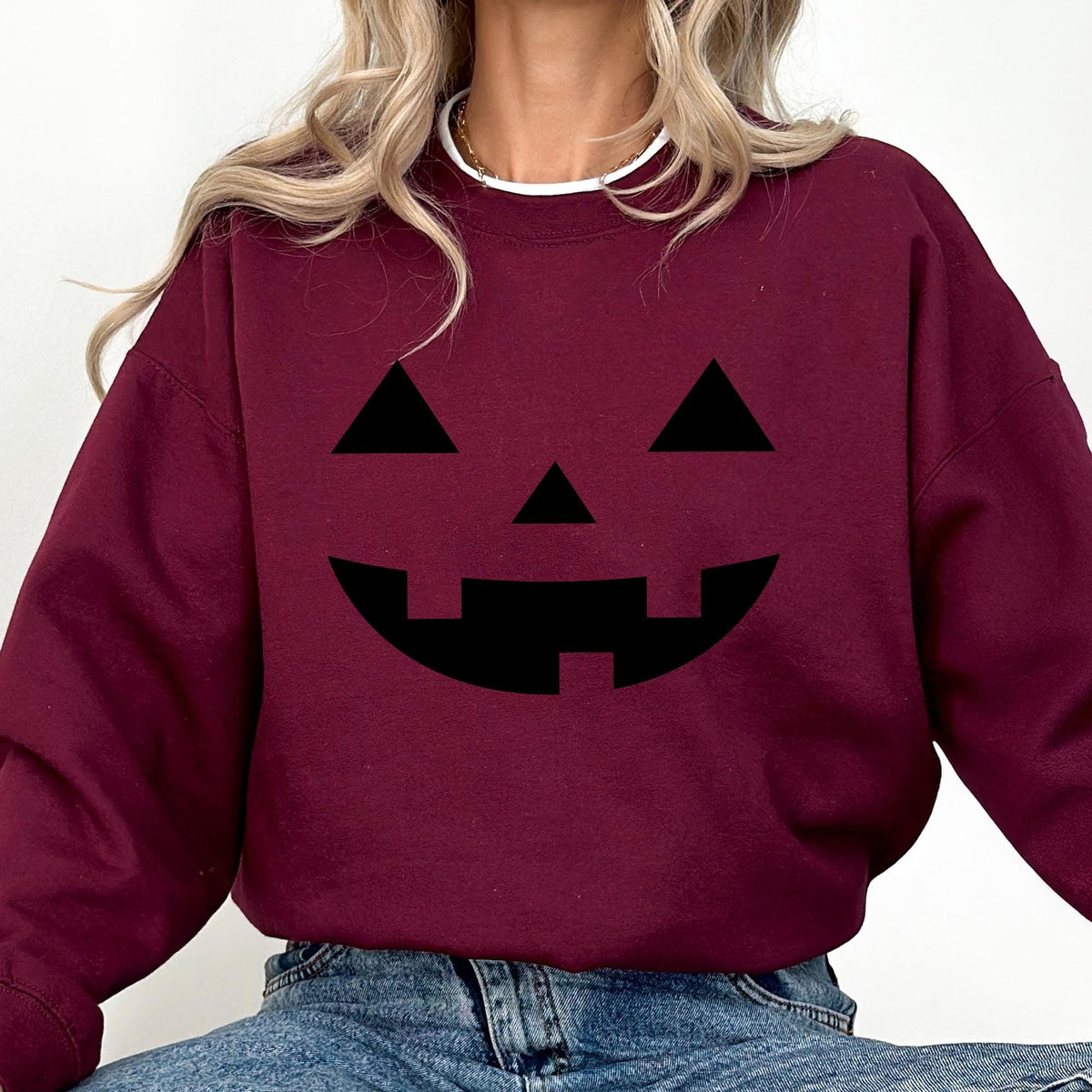 Halloween Pumpkin UNISEX Sweatshirt, Pumpkin Face Sweatshirt, Jack O' Lantern Sweatshirt, Halloween Sweatshirt, Pumpkin Sweatshirt, Fall Tee