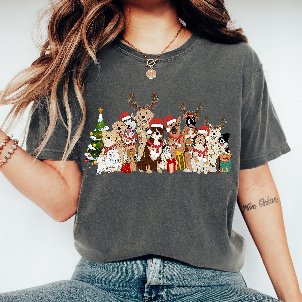 Christmas Dogs Shirt, Dog Lover Shirt, Holiday Shirt, Cute Christmas Shirt, Cute Gift for Dog Lover, Merry Christmas Shirts, Comfort Colors®