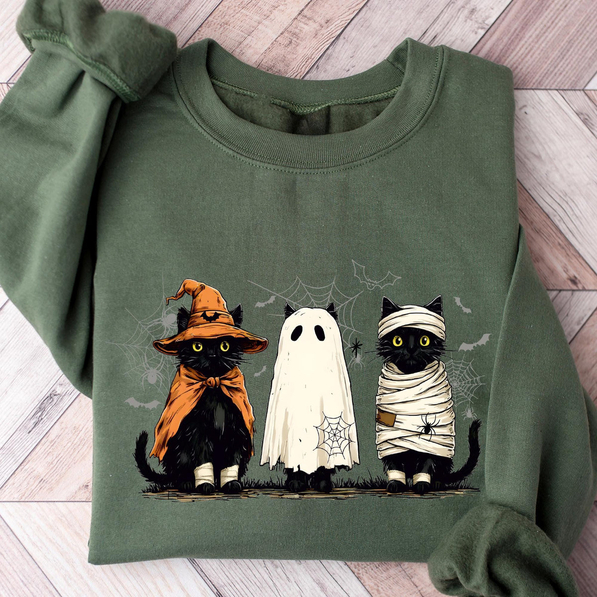 Black Cat Pumpkin Sweatshirt, Ghots Cat T-shirt, Gothic Halloween Cat Mama T-shirt, Autumn Black Cat Sweatshirt, Retro Halloween Shirt, Fall