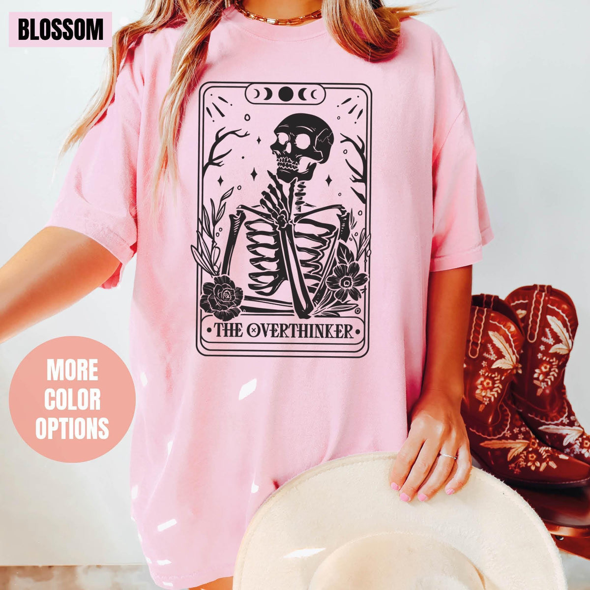 Overthinker Tarot Card, Overthinker Shirt, Comfort Colors®, Overthinker Gift, Overthinking Tee, Overthinking Motivational Quote, Funny Tarot