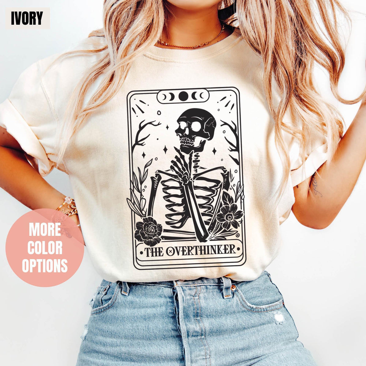 Overthinker Tarot Card, Overthinker Shirt, Comfort Colors®, Overthinker Gift, Overthinking Tee, Overthinking Motivational Quote, Funny Tarot