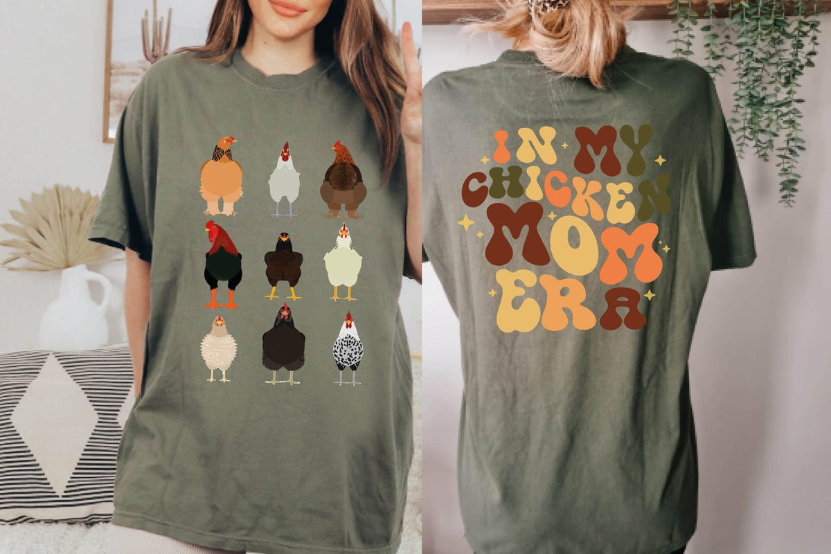 In My Chicken Mom Era Shirt, Funny Farm Gift, Comfort Colors®, Tonight We Fly Chicken Tee, Chicken Lady Tee, Thanksgiving Shirt, Farmer Tee