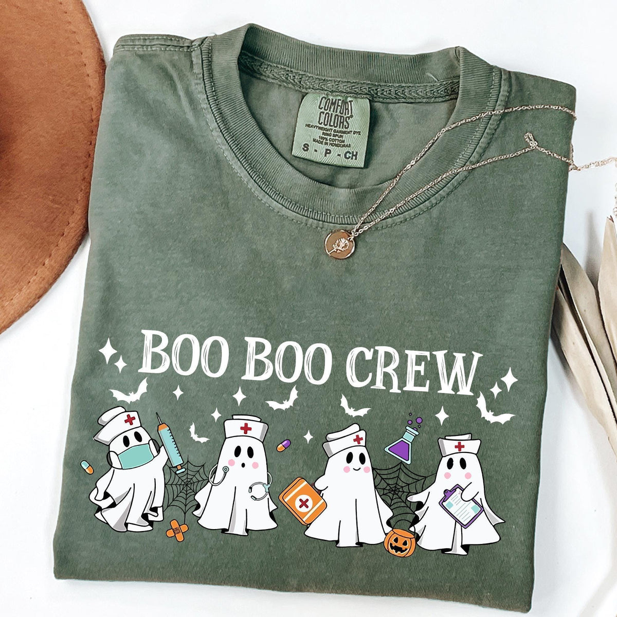 Comfort Colors® Halloween Nurse Shirt, Boo Boo Crew, Nurse Gift For Women, Spooky Season Shirt, Nurse Fall Shirt, Nurse Halloween, Nurse Tee