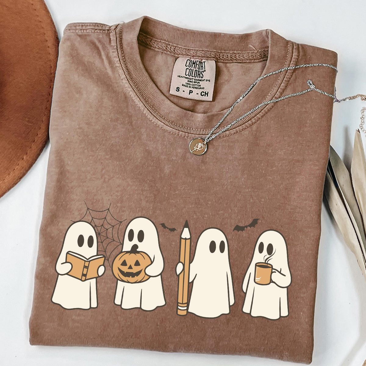 Halloween Teacher Shirt Comfort Colors, Spooky Teacher Shirts, Halloween Gift for Teacher, Fall Autumn Teacher Shirt, Ghost Teacher T-shirts