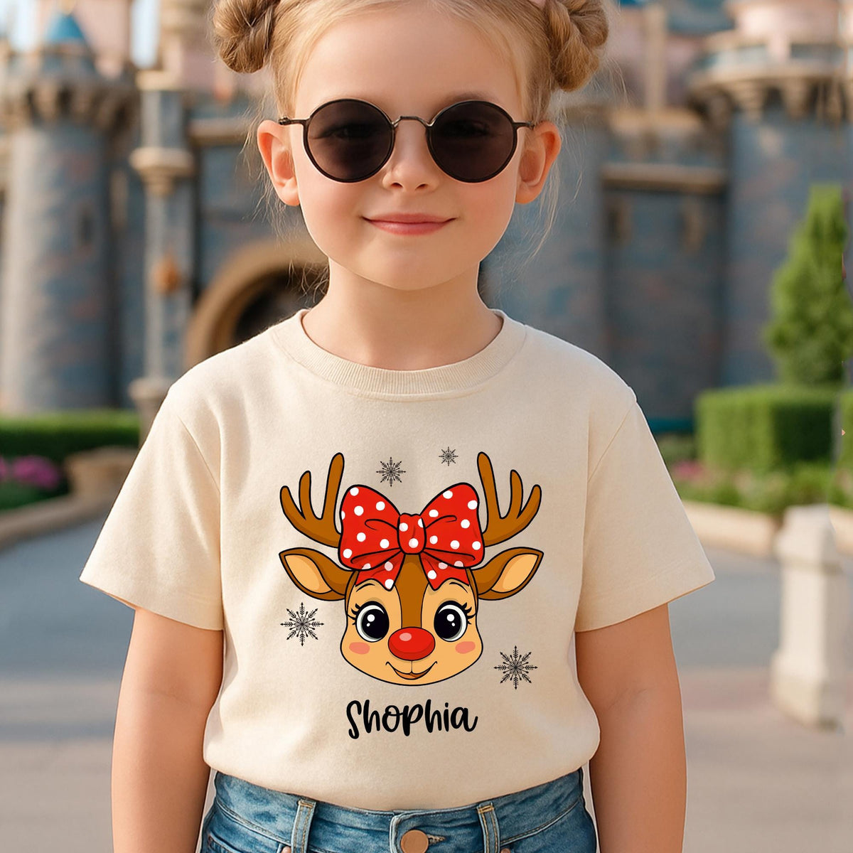 Custom Reindeer Toddler Sweatshirt, Custom Name Kids T-Shirt, Custom Christmas T-shirt, Christmas Toddler Shirts, Christmas Reindeer T-shirt