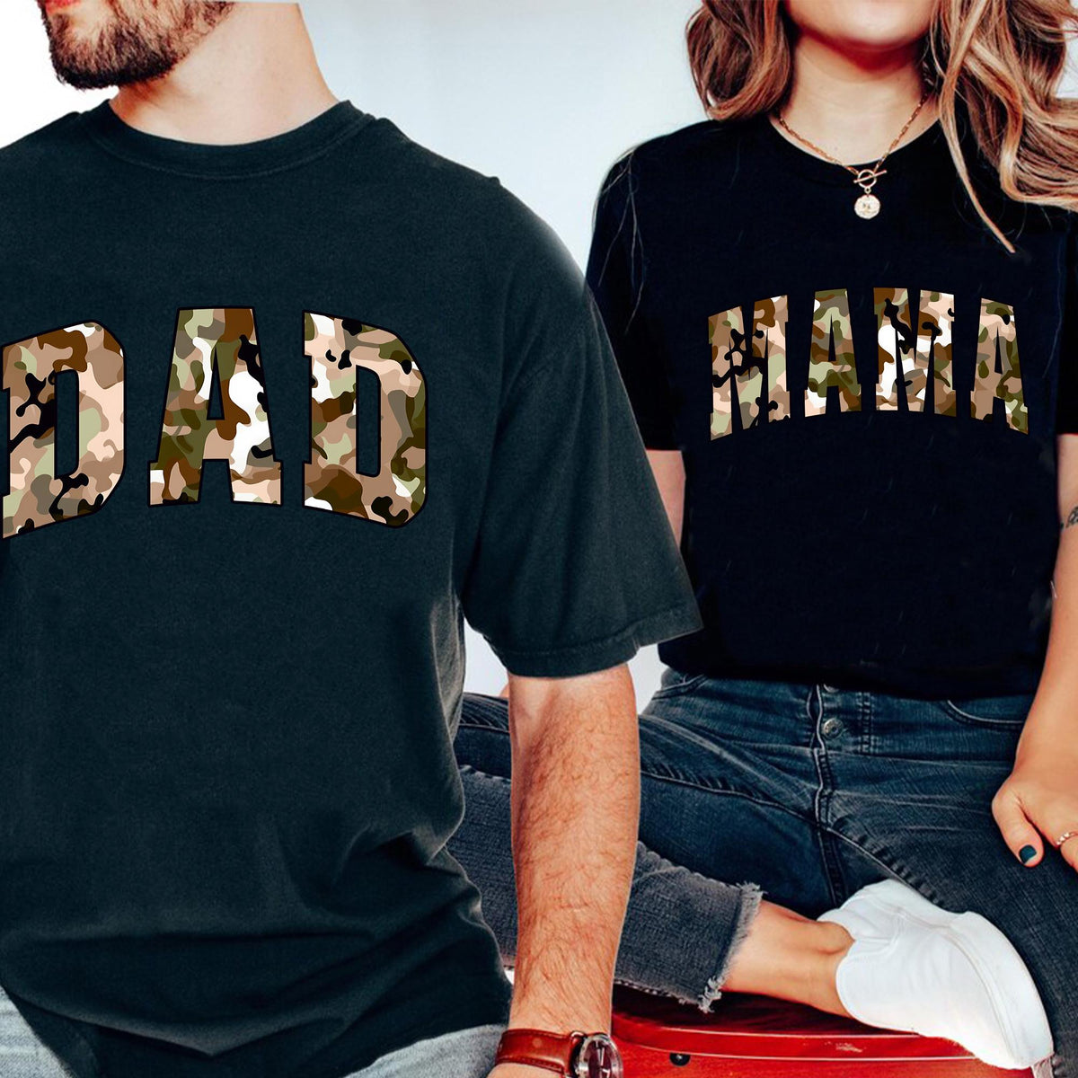 Comfort Colors® Mom Dad Shirts, Matching Custom Mama & Dad T-Shirts, Christmas Gifts, Pregnancy Announcement, New Dad T-shirt, New Mom Gifts