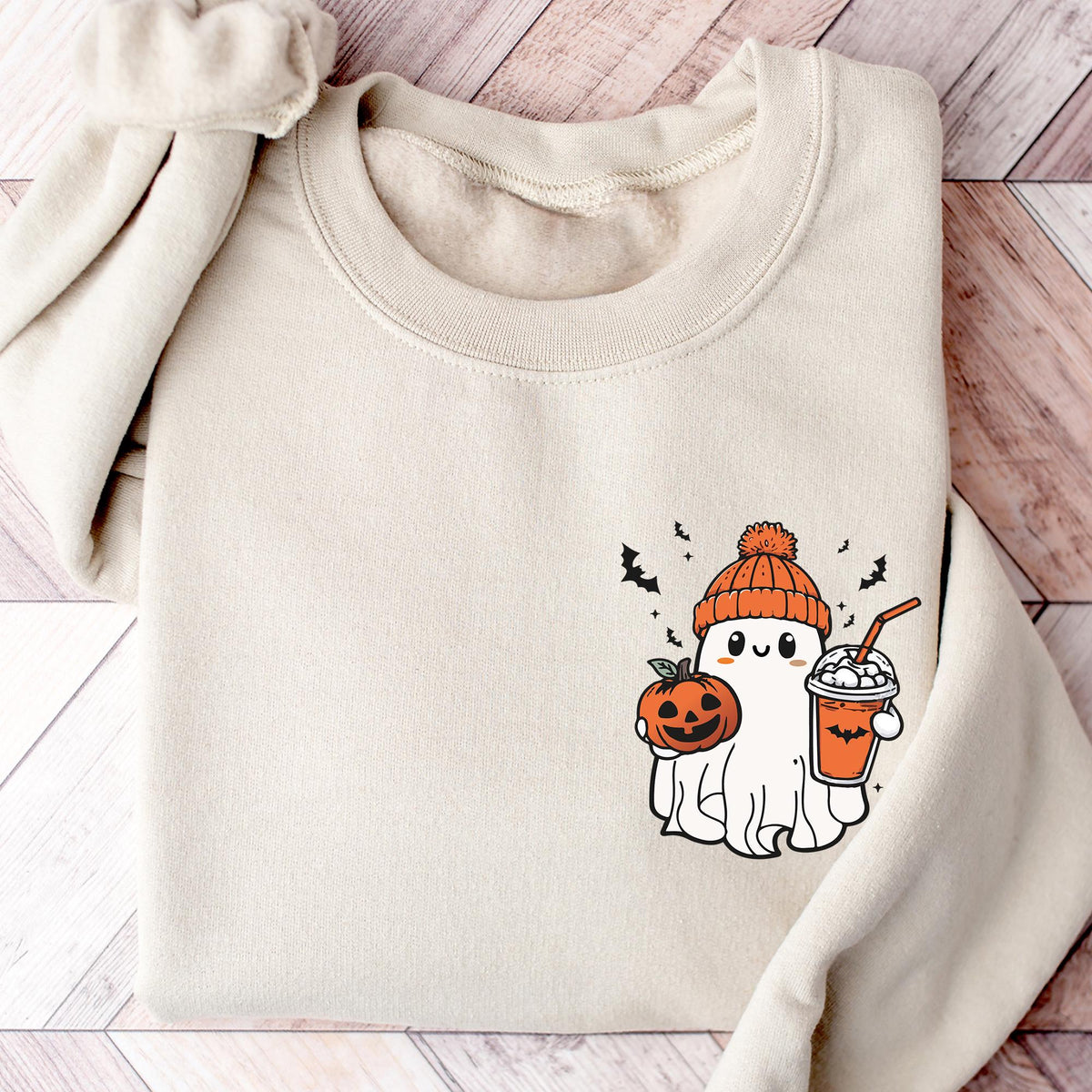 Little Ghost Ice Coffee Shirt, Ghost Sweatshirt, Halloween Tee, Cute Ghost Shirt, Little Ghost Ice Coffee Sweatshirt, Halloween Coffee Shirt