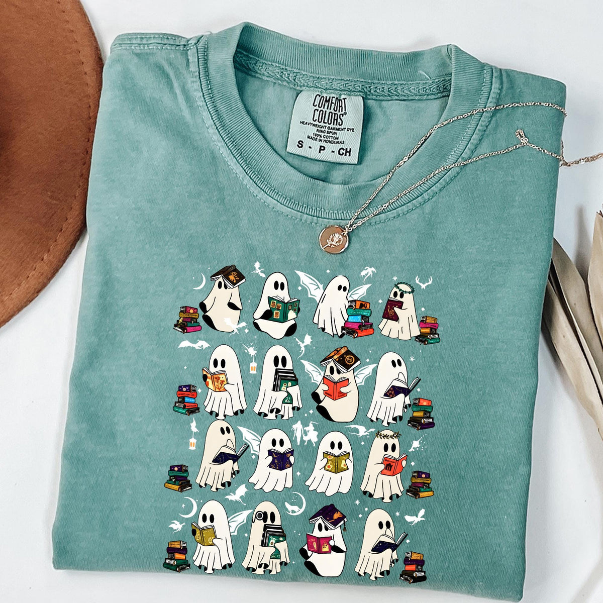 Retro Ghost Book Fantasy Series Shirt, Halloween Book Shirt, Bookish Ghost, Halloween Gift For Book Lover Halloween Library, Comfort Colors®
