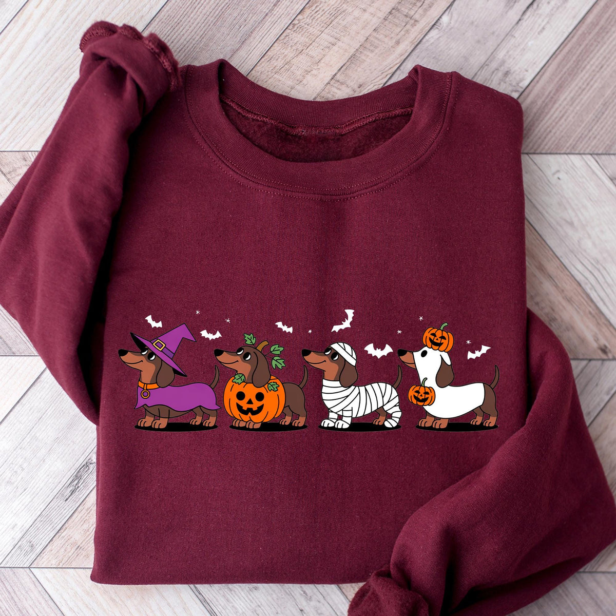 Dachshund Sweatshirt, Halloween Dachshund Shirt, Halloween Cute Dog Shirt, Cute Ghost Dogs Halloween Shirt, Halloween, Funny Halloween Shirt
