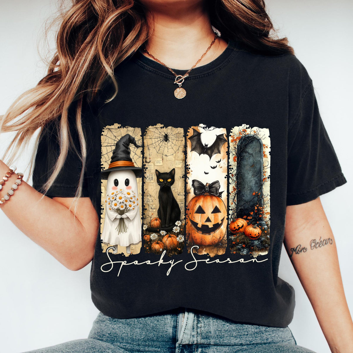 Cute Spooky Season Sweater, Halloween Sweatshirt, Womens Halloween Shirt, Gift For Halloween Tee, Spooky Season Shirt Gift, Cute Fall Shirts