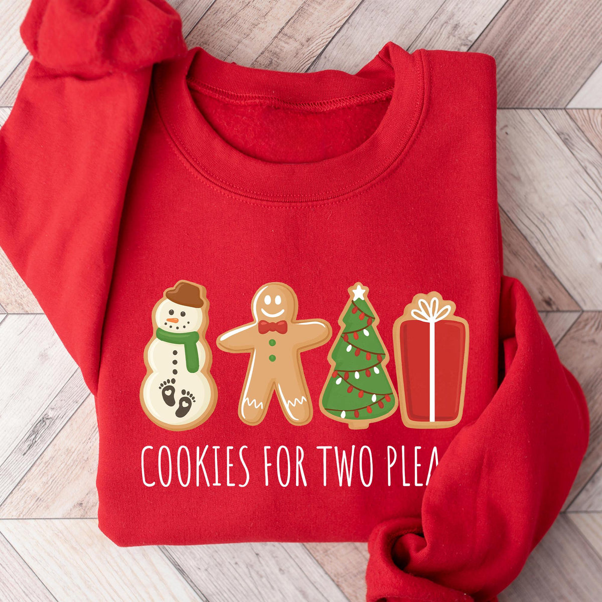 Christmas Cookies For Two Please Pregnancy Announcement Christmas Sweatshirt, Maternity Christmas Shirt, Pregnancy Reveal Christmas Sweaters