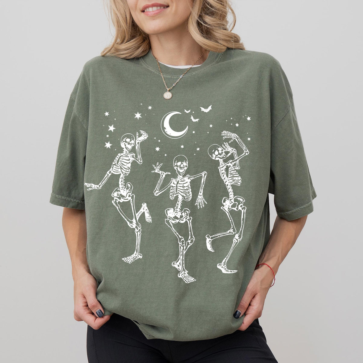Dancing Skeleton Shirt, Womens Halloween Shirt, Skeleton Halloween Shirt, Skull Halloween Shirt, Fall Graphic T-shirt, Cute Halloween Outfit