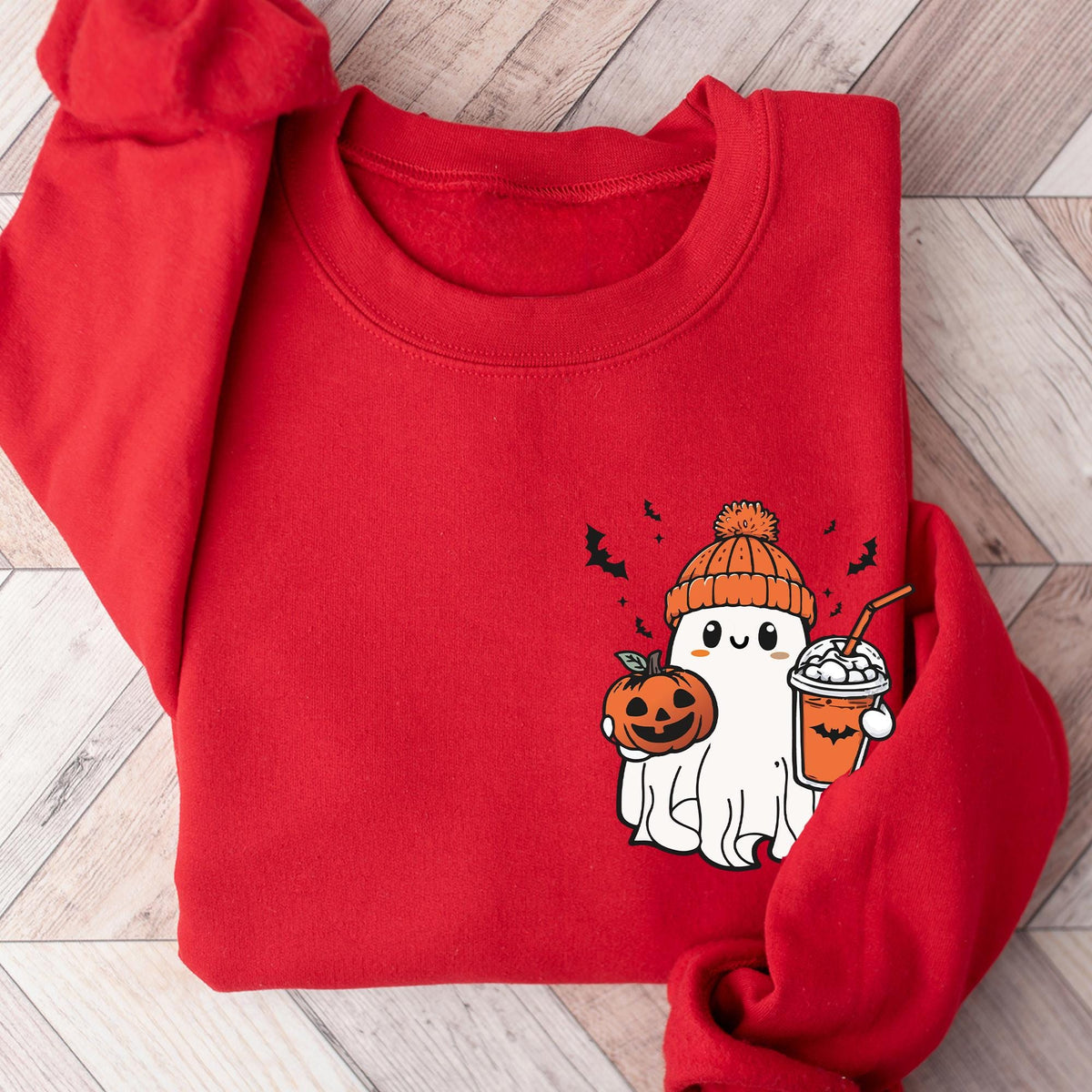 Little Ghost Ice Coffee Shirt, Ghost Sweatshirt, Halloween Tee, Cute Ghost Shirt, Little Ghost Ice Coffee Sweatshirt, Halloween Coffee Shirt