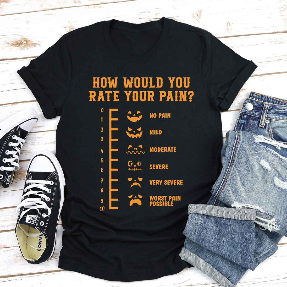 Funny Halloween Nurse Tee, How Would You Rate Your Pain, Halloween ER Shirt,Spooky Season Nurse Tee, Nursing Appreciation, Funny Nurse Shirt
