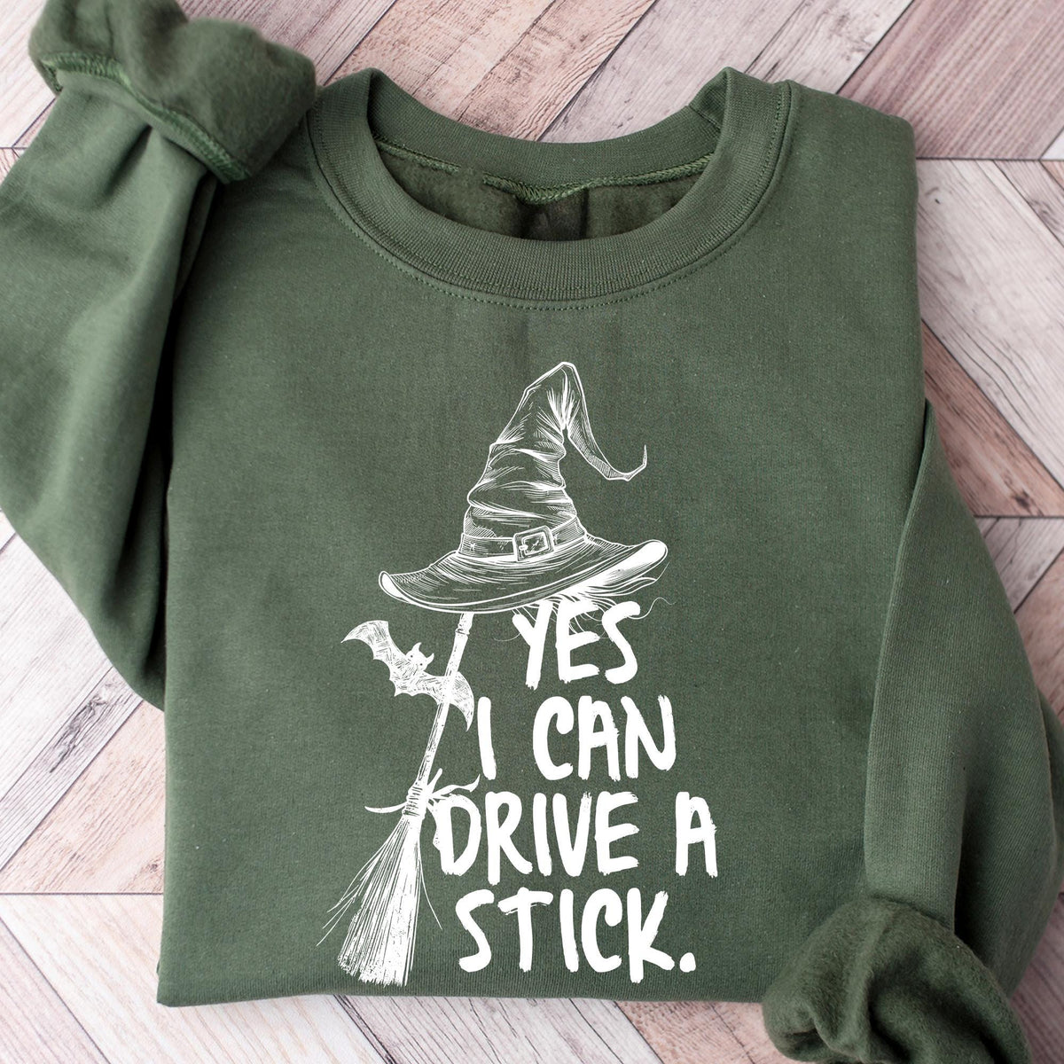 Yes I Can Drive A Stick T Shirt, Funny Halloween Witch Tee for Women, Cute Halloween Gifts Top, Witchy Costume Outfit, Spooky Party T-shirts