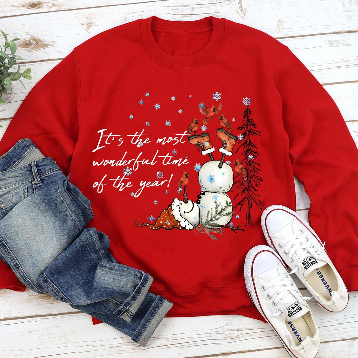 Snowman Shirt, Christmas Sweatshirt, It's The Most Wonderful Time Of The Year, Christmas Shirt, Christmas Sweater, Christmas Shirt for Women