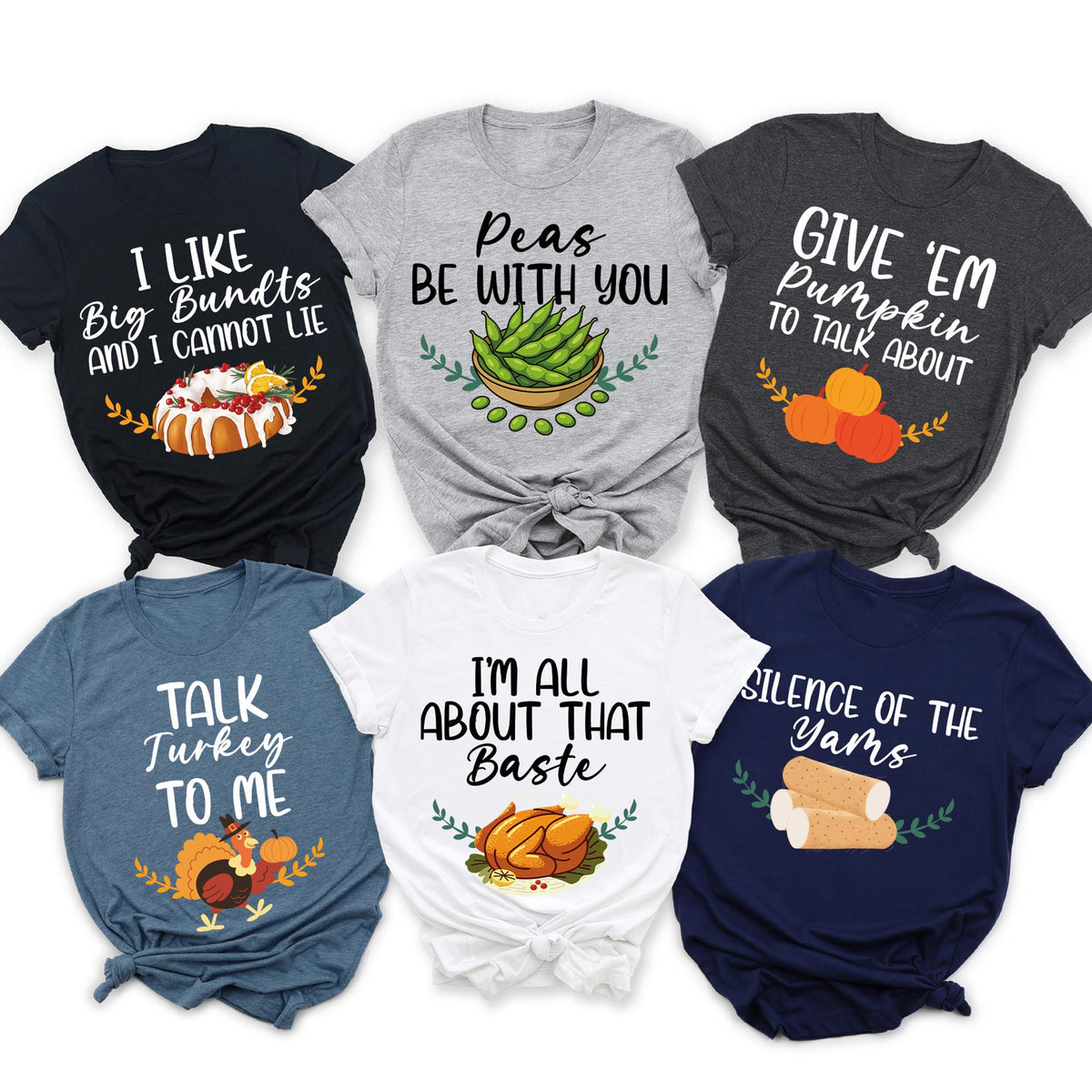 Funny Thanksgiving Puns Matching Family Shirts, Friendsgiving Group Tee, Matching Family Thanksgiving, Friendsgiving Shirt, Thanksgiving Tee