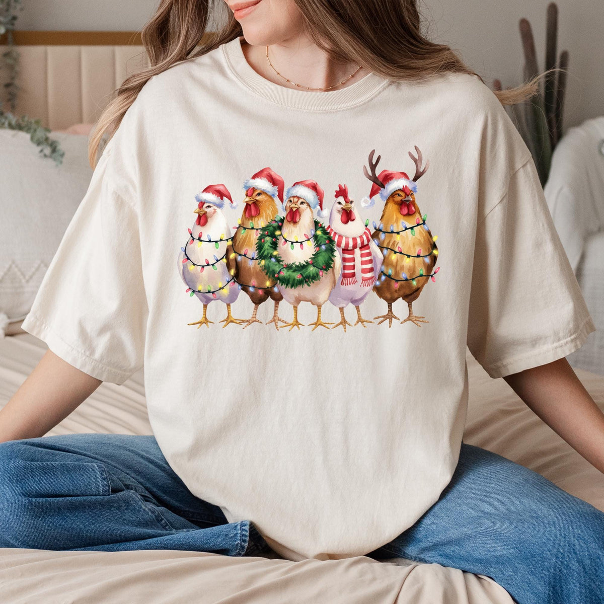 Christmas Chickens Shirt, Funny Christmas Chicken Shirt, Xmas Gift, Christmas Farm Tee, Holiday Season Tee, Farm Lover Gift, Comfort Colors®