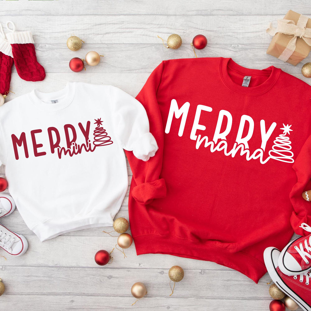 Merry Family Sweatshirts, Mommy and Me Christmas Sweaters, Matching Christmas Sweaters, Matching Christmas Sweatshirts, Christmas Sweatshirt