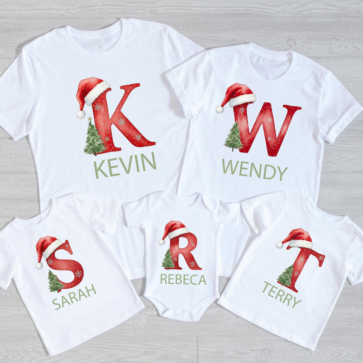 Family Christmas Shirt, Christmas Name Custom Shirt, Funny Family Xmas Pjs, Personalized Christmas Family Tee, Christmas Custom Letter Shirt