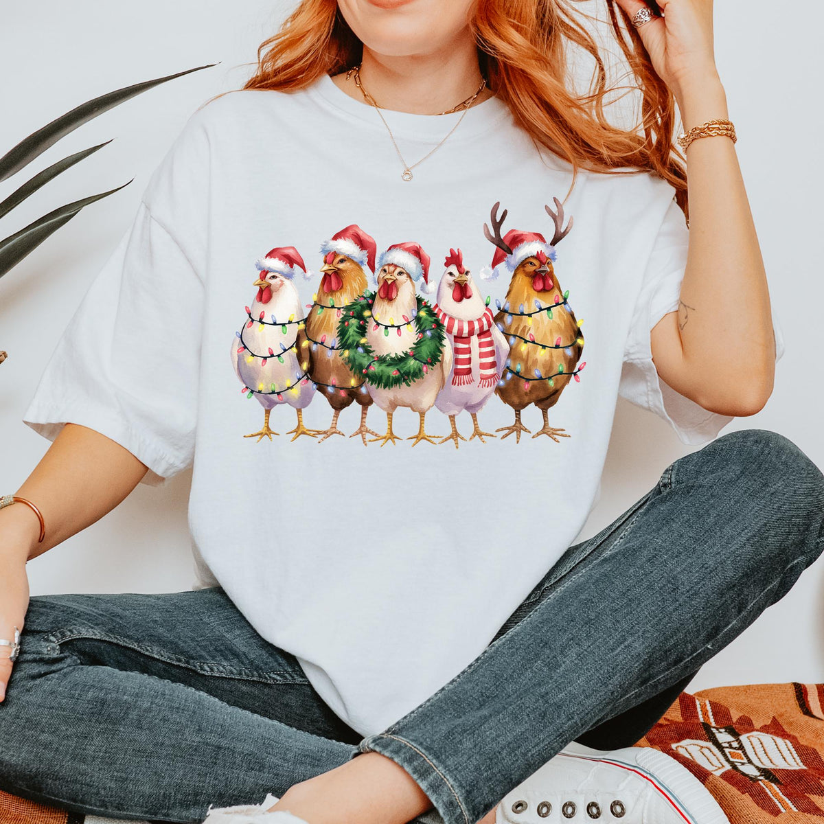 Christmas Chickens Shirt, Funny Christmas Chicken Shirt, Xmas Gift, Christmas Farm Tee, Holiday Season Tee, Farm Lover Gift, Comfort Colors®