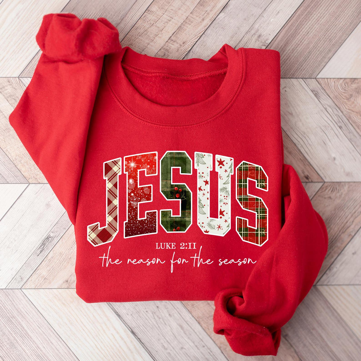 Christian Jesus Sweathirt, Christmas Bible Verse Shirt, Trendy Faith Apparel Gift, Jesus Loves You, The Reason For The Season, Chritsmas Tee