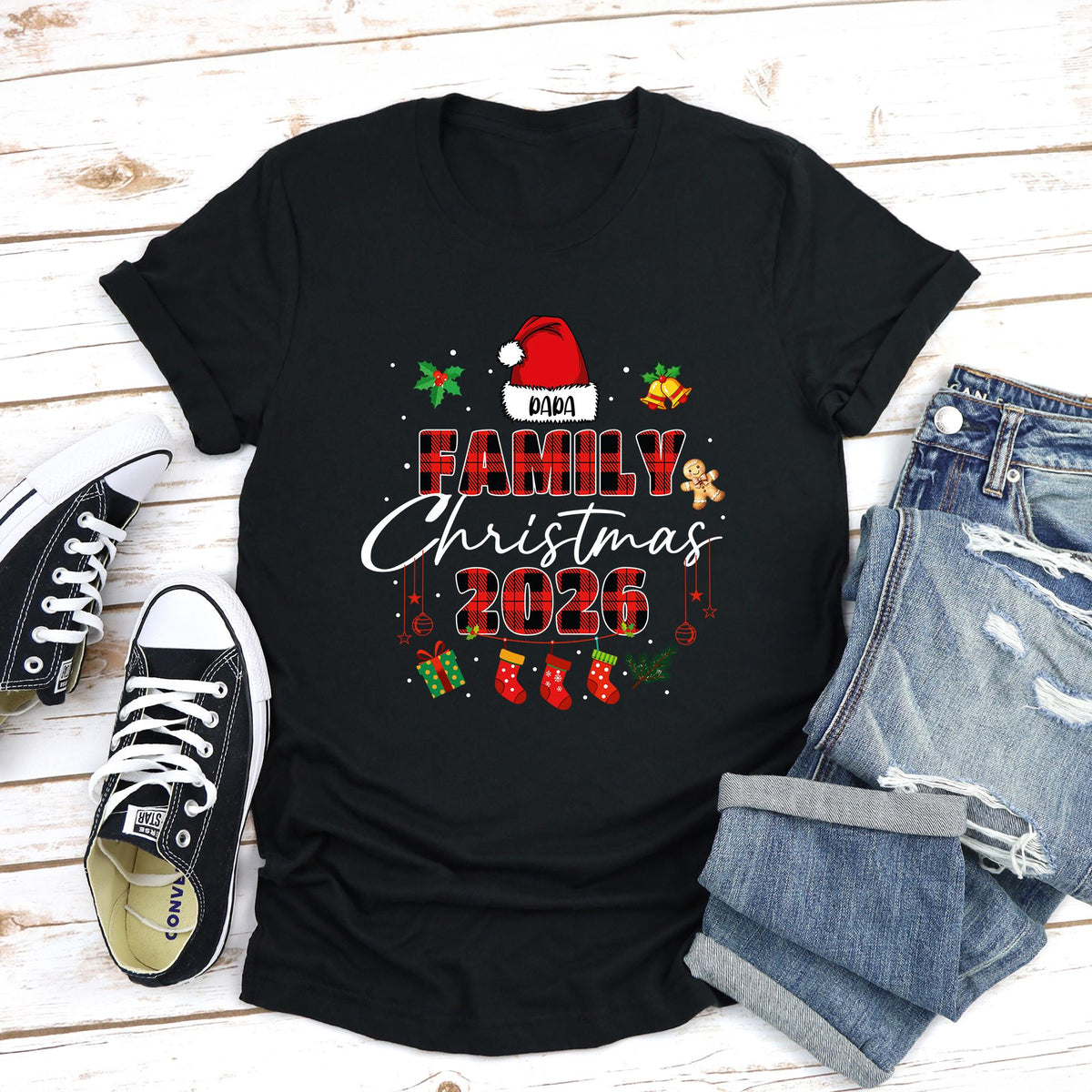 Family Christmas Shirt 2025, Personalized Christmas Shirt, Matching Family Christmas Shirts, Xmas Family Outfit Gift, Custom Holiday T-shirt
