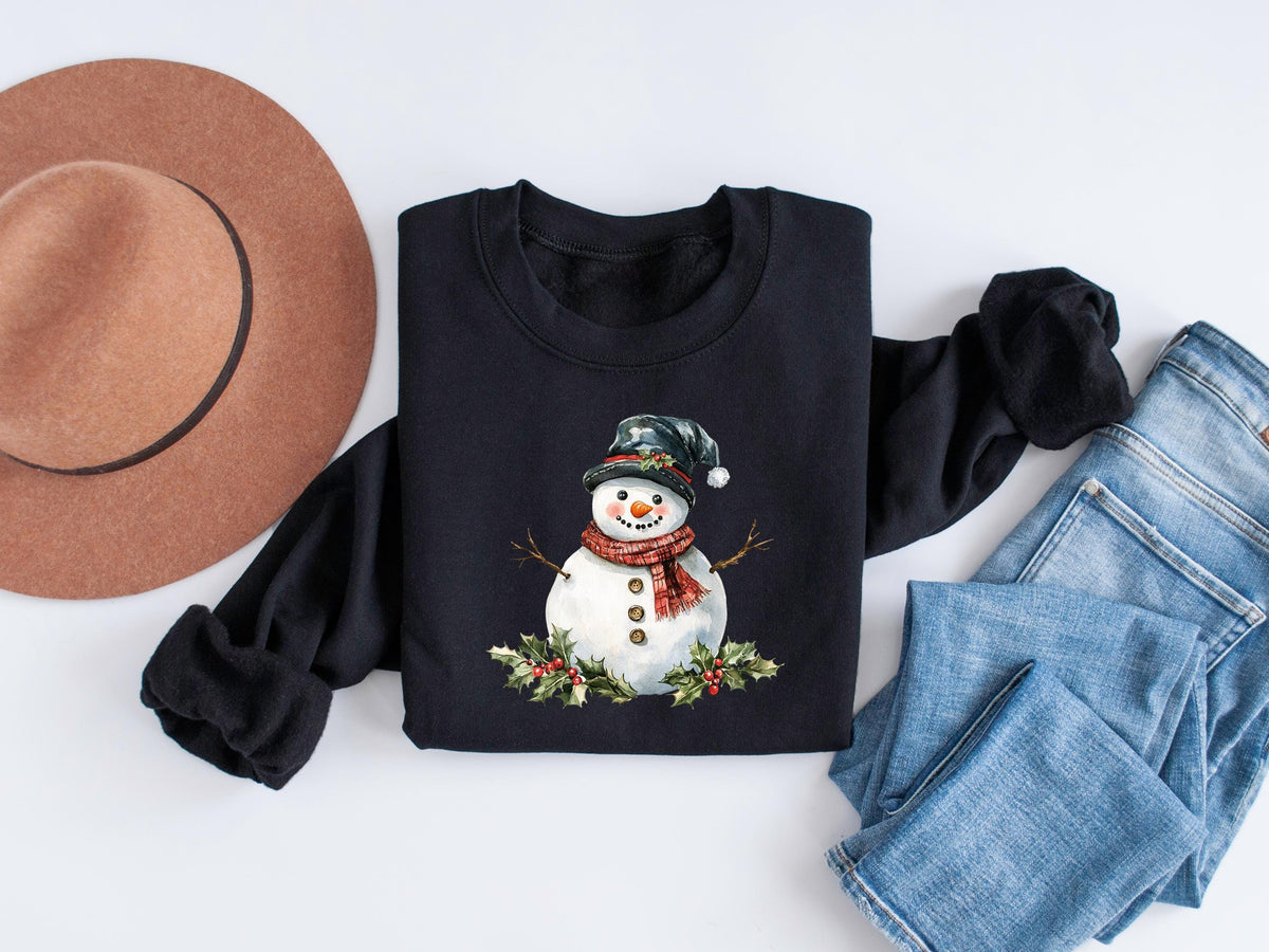 Christmas Snowman Sweatshirt, Cute Snowman Shirt, Womens Christmas Shirt, Cute Winter Shirt, Christmas Season Sweatshirt, Gift For Christmas