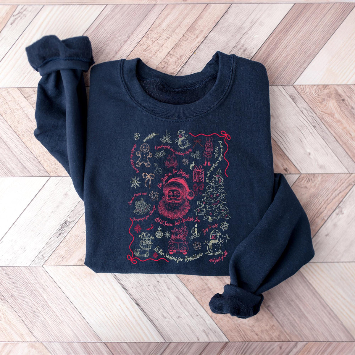 Subtle Anti Trump Christmas Sweatshirt, Anti Trump Shirt, Anti Maga Shirt, Hidden Message Anti Trump Political Tee, Subtle FDT Christmas Tee