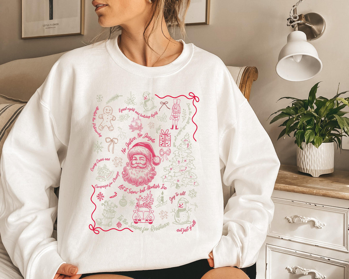 Subtle Anti Trump Christmas Sweatshirt, Anti Trump Shirt, Anti Maga Shirt, Hidden Message Anti Trump Political Tee, Subtle FDT Christmas Tee