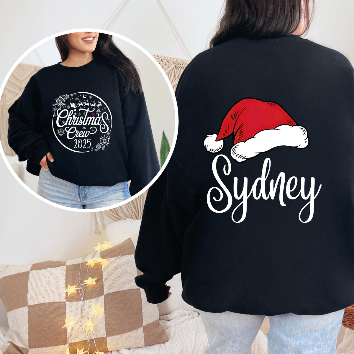 Christmas Crew Sweatshirts, Personalized Matching Family Shirt, Xmas T-shirt Top, Matching Family T-shirt, Christmas Gifts, Family Christmas