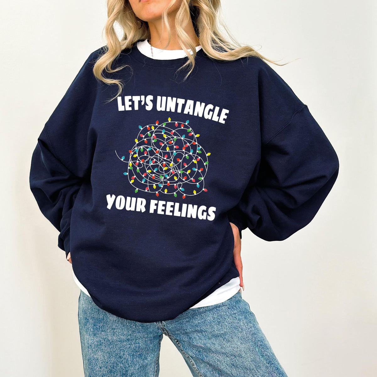 Let's Untangle Your Feelings Sweatshirt, School Counselor Christmas Crewneck, School Psychologist, Mental Health Awareness, Therapist Gifts