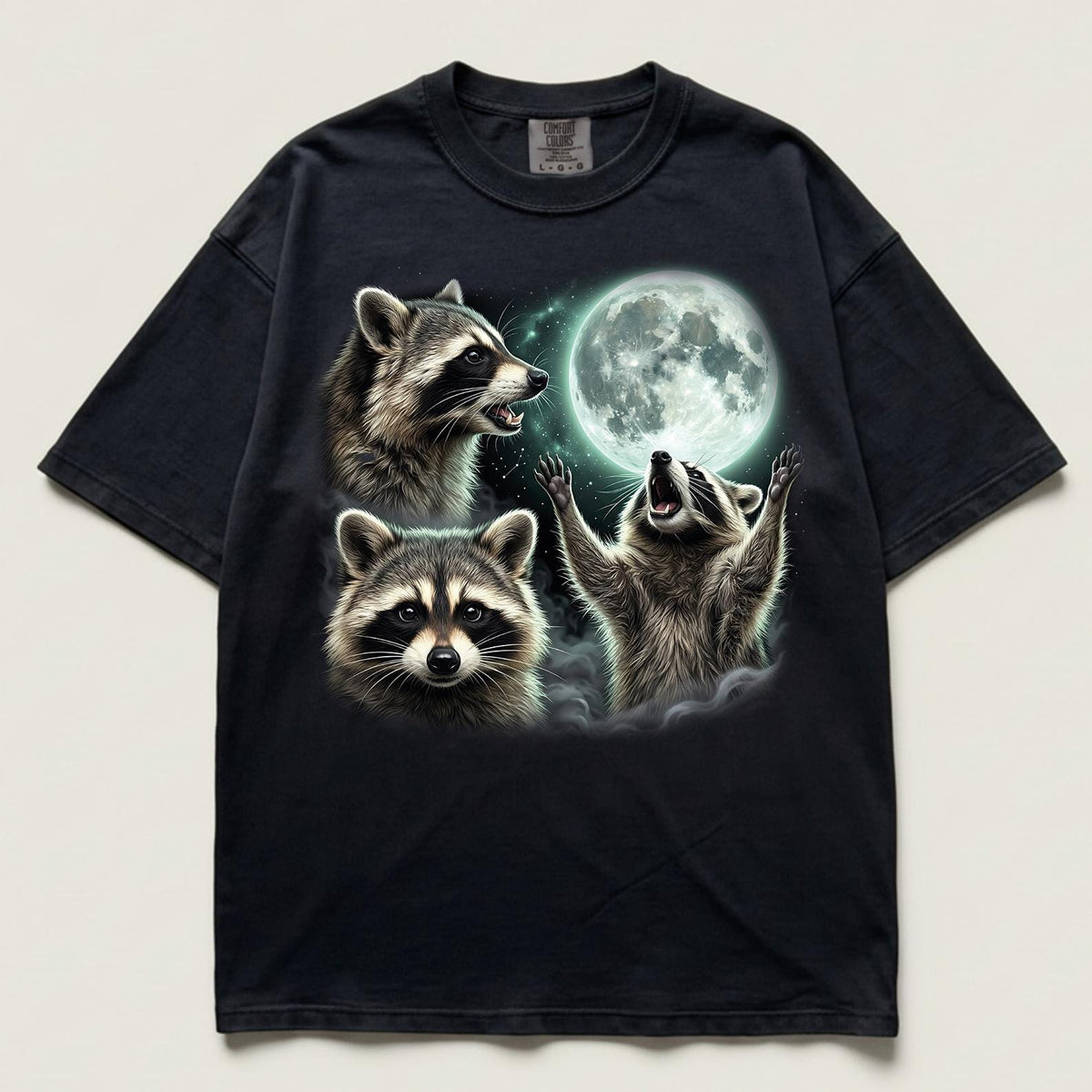 Three Raccoons Retro Graphic T-shirts