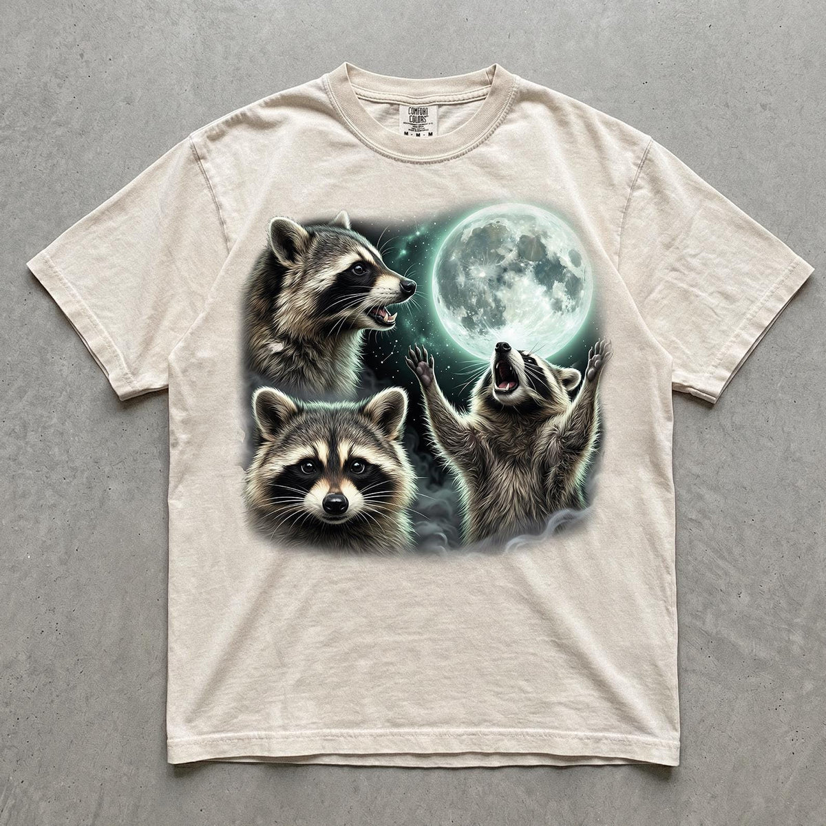 Three Raccoons Retro Graphic T-shirts